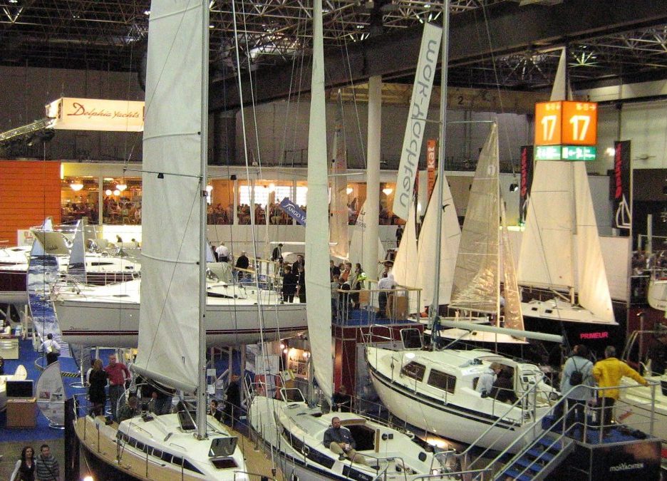 Embarcaciones expuestas en un pabellón de la feria boot de Düsseldorf (edición de 2007), sede de la entrega del European Yacht of the Year