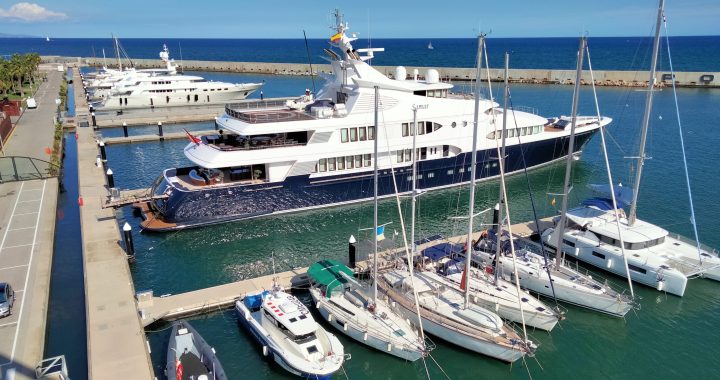 Dársena exterior del Port Fòrum de Sant Adrià de Besòs, sede del Europeo de Nacra 15
