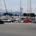 Veleros amarrados en la marina de Álimos, en Atenas (Grecia)