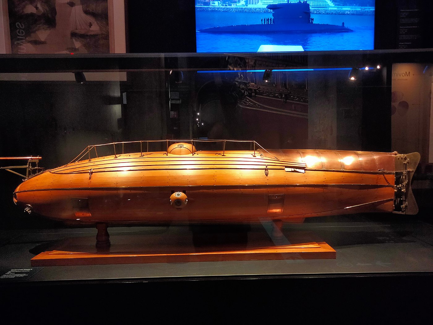 Maqueta del submarino Ictíneo II en el Museu Marítim de Barcelona