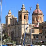 Foto de archivo de la Cottonera Marina, en el muelle de Birgu, en Dockyard Creek (Malta)