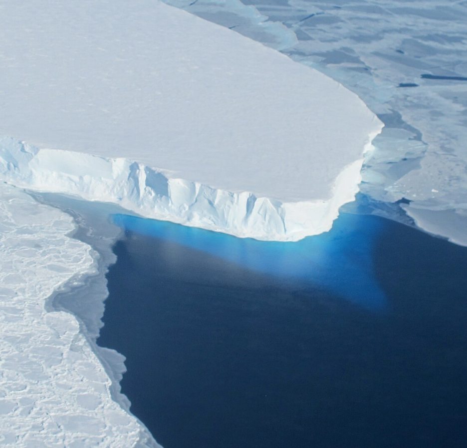 El glaciar Thwaites, en la Antártida occidental, fotografiado por la NASA en 2014