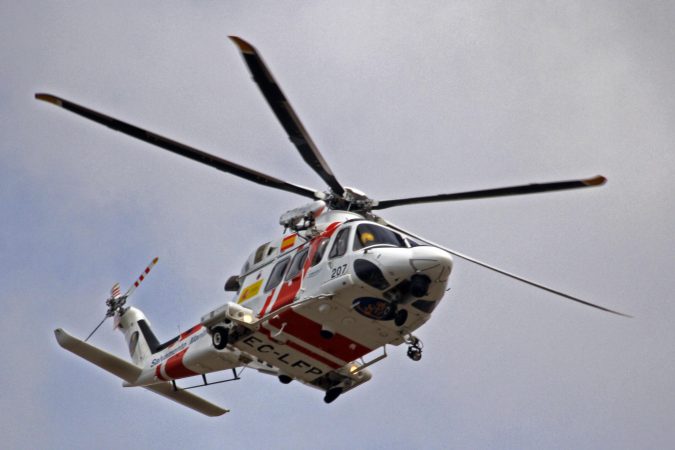 Helicóptero AW139 de Salvamento Marítimo en el aeropuerto de Palma