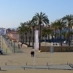 Foto de archivo (2018) del Moll de Costa del Port de Tarragona, con sus antiguos tinglados y la dársena deportiva